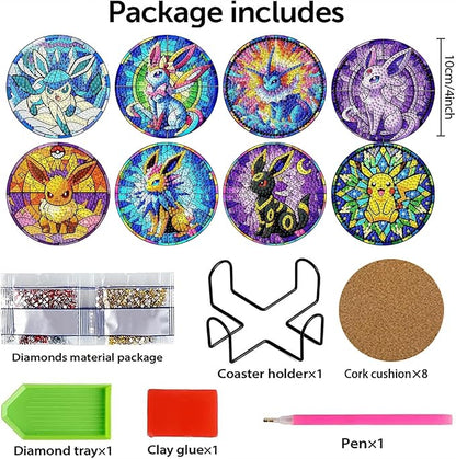 nekpiahu 8Pcs Diamond Painting Coasters - Image 2