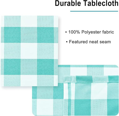 Checkered Tablecloth Square, 70 x 70 Inch - Image 3
