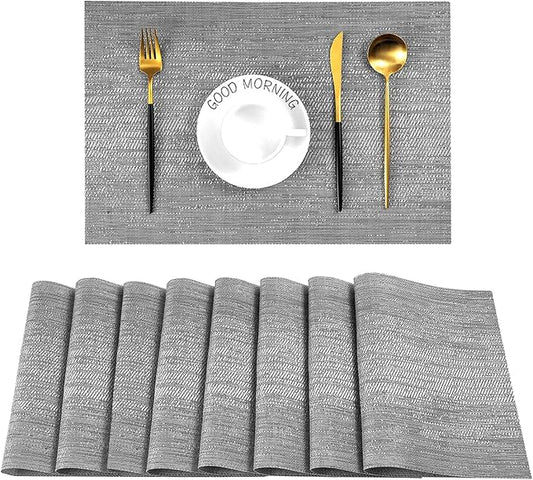 Leetaltree Grey Placemats, Heat Resistant Non-Slip Place mats by Leetaltree-ArtatEveryTable