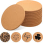 Boao 12 Pcs 6 Inch Round Absorbent Cork Coasters Wooden Cork Plant Coasters by Boao