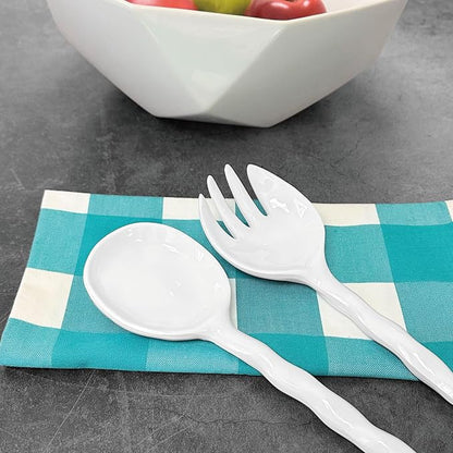 UP Wave Handle Melamine Salad Servers, Serving Utensil Set, Includes Serving - Image 3