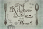 Retro Farmhouse Placemat Set, Minimal Green Gradient Rustic Plank Art Sketch Cutlery Knife Fork Inspirational Quotes Pattern Home Decor Linen Table Mats for Dining Room Kitchen Party (17x12in) x6P
