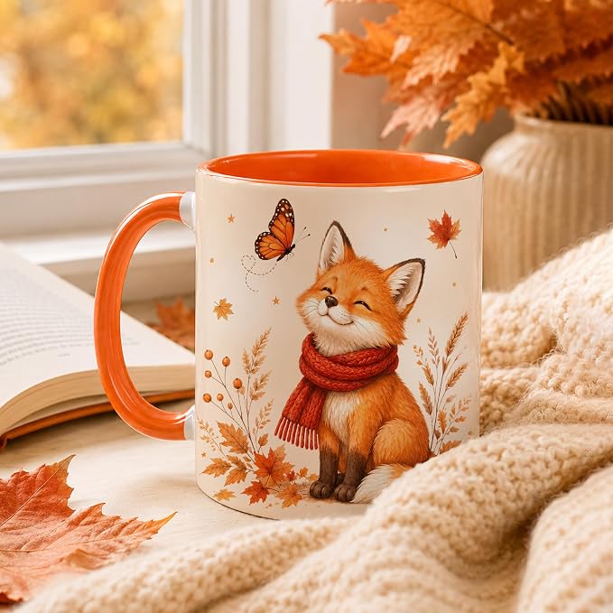 Hyturtle Fall Fox Coffee Mug And Keychain - Image 7