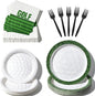 100 Pcs Disposable Golf Party Tableware Set by Unknown