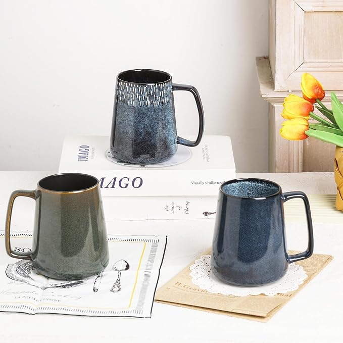 Large Ceramics Coffee Mugs, 24 OZ, - Image 8