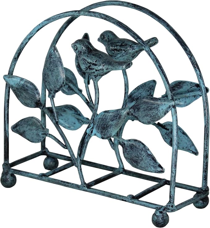 Cast Iron Bird & Tree Classic Napkin Holder/Tabletop Freestanding Tissue - Image 2