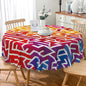 Laeacco 70 Inch Maze Round Tablecloth Colorful Labyrinth Texture Modern Geometric Abstract Art Print Table Cloth Washable Waterproof Wrinkle Free Table Cover for Kitchen Dining Picnic Party Decor