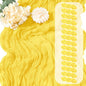 15 Pack Lemon Yellow Cheesecloth Table Runner 17 x 108 inch Cheese Cloth Table by Yorcari
