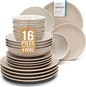 16 Piece Stoneware Dinnerware Set by PURELIVING