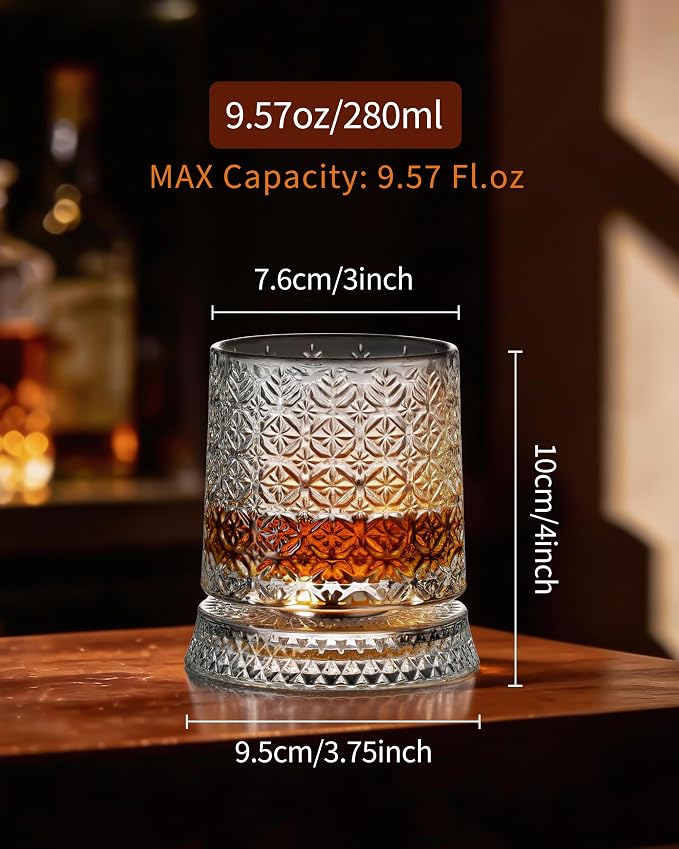 CEEFU 360° Spinning Whiskey Glasses Set - Image 3