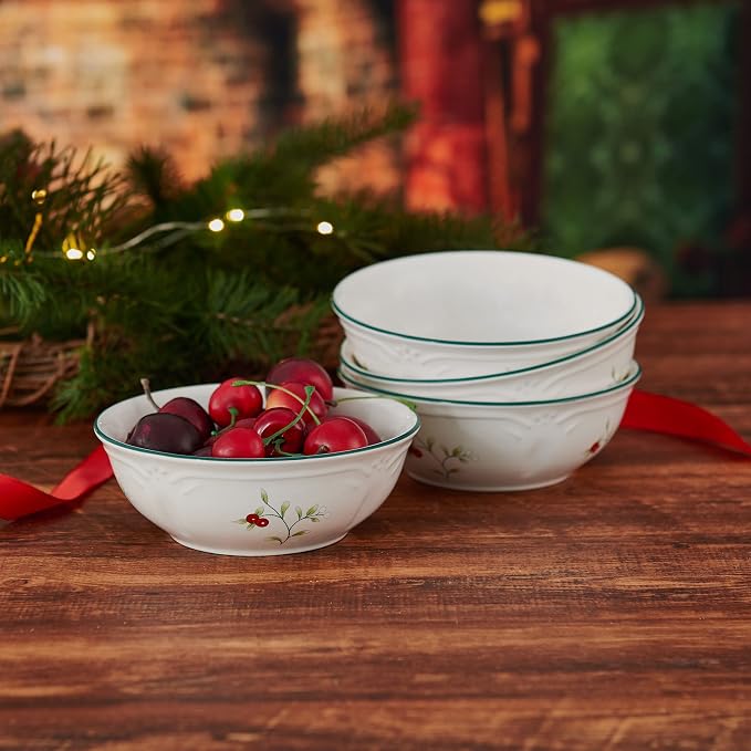 Pfaltzgraff Winterberry Set of 4 Soup Cereal Bowls, 12 Ounce - Image 5