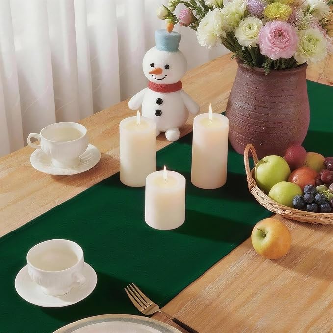 Green Table Runner, Waterproof Washable Runners 36 Inches Long | Reusable 12x36 - Image 6