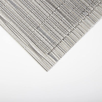 SLKQG Sliver Placemats Set of 4 - Easy Clean Modern Durable Washable Vinyl Place Mats - Heat Resistant Placemats for Kitchen Table - PVC Table Mats for Dining Table (Sliver, 4)