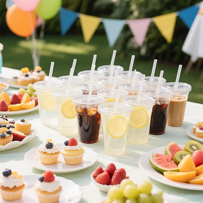 Charmount 32 oz 50 Sets Clear Plastic Cups - Image 6