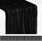 Showgeous 30 Pack Black Cheesecloth Table Runner, 17 x 108 Inches | Boho by Showgeous