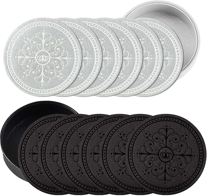 Coasters Set of 12 -- PU Leather Coasters - Image 4