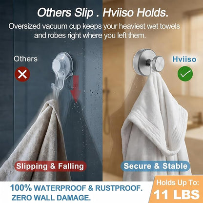 Vacuum Suction Cup Hooks for Shower, Shower Hooks for Inside Shower Glass Window - Image 3
