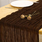 8 Pack Brown Cheesecloth Table Runner 120 Inch Boho Wedding Decor | Cheesecloth by Fixwal
