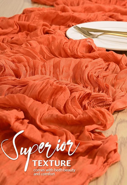 30 Pack Cheesecloth Table Runner 10FT Orange Table Runner Boho Gauze Cheese - Image 4