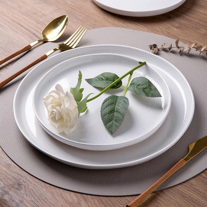 AmorArc Dinnerware Sets for 4, 12 Pieces Ceramic Plates and Bowls Set | Scratch - Image 2