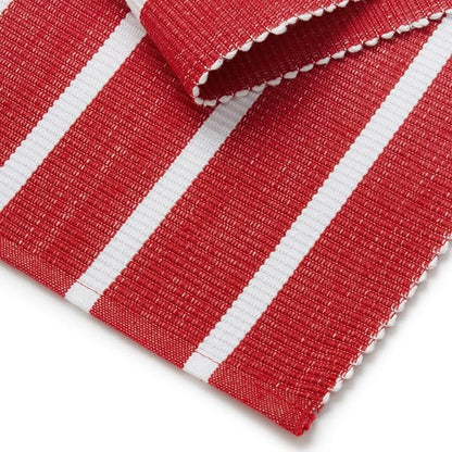Encasa XO Dining Table Runner 13"x59" | Yarn Dyed Fine Ribbed Cotton | Roma Red - Image 5