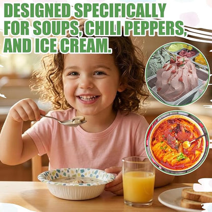 30 Count 8oz Paper Bowls, Disposable Bowls Microwaveable, Soak Proof and Cut - Image 3