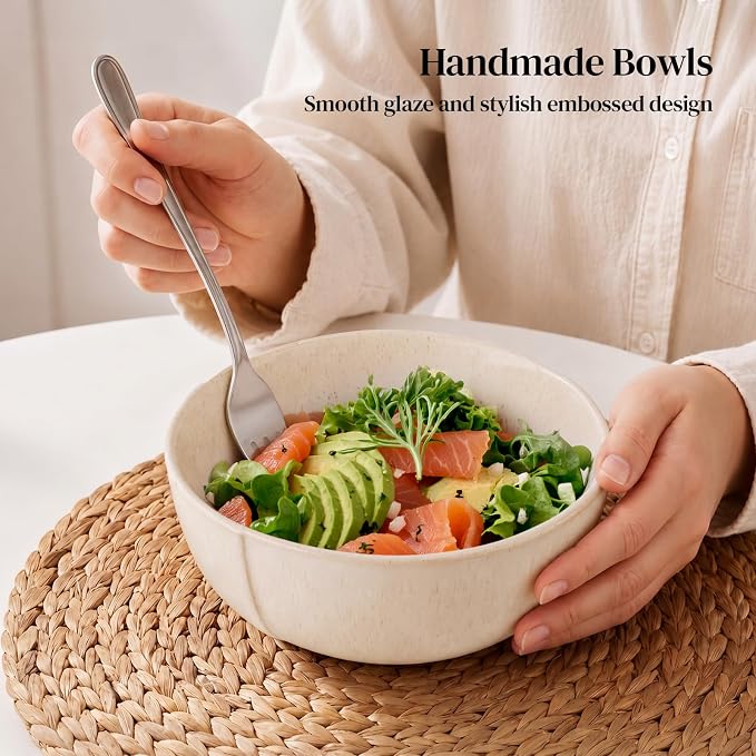 DOWAN 32 OZ Soup Bowls Set of 4, Dishwasher & Microwave Safe - Image 4