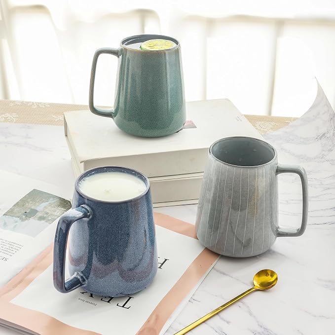 Large Ceramics Coffee Mugs, 24 OZ, - Image 3