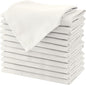 H.VERSAILTEX Cloth Napkins Set of 12 (18" X 18") Linen Textured Dinner Napkins Waterproof Extra Soft Thick Durable Reusable Napkins with Hemmed Edges for Dinners, Weddings and Everyday Use, Ivory