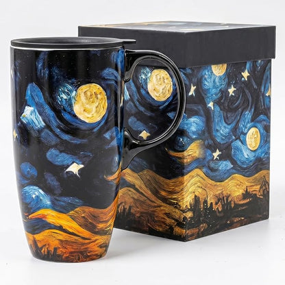 Topadorn 17oz Ceramic Travel Mug by Topadorn