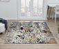 Keen Home Design Area Rugs - 5ft Round Non-Shedding, Abstract Rugs for Kitchen, Living Room, Bedroom, Dining Room, Entryway - Size: 5'3" Square, Multi