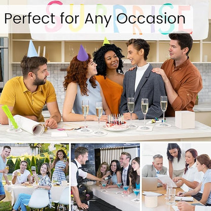 200 Pieces Disposable Paper Coasters, GOH DODD Thickened (1.5MM) 4 Inch Bar Coasters Bulk Absorbent Cardboard Blanks for Drinks DIY Arts Crafts Wedding Party Gifts Education, Black White, Square Round