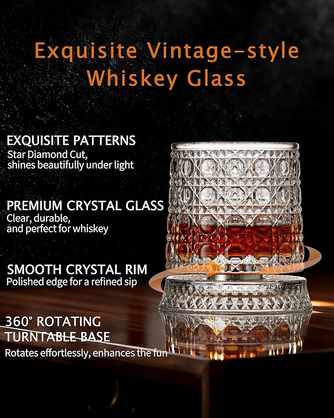 CEEFU 360° Spinning Whiskey Glasses Set - Image 4