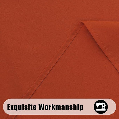 Smiry Rectangle Table Cloth, Waterproof Anti-Scratch Polyester Tablecloth, Decorative Washable Fabric Table Cover for Dining, Buffet, Parties and Outdoor, 60x102, Rust