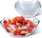 16oz Clear Plastic Serving Bowls Small Disposable Candy Dishes, Square Plastic by StockYourHome