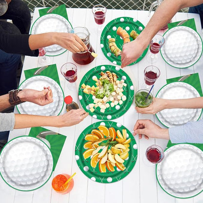 Rakuto Golf Party Decorations 96PCS Plates Napkins Forks Tableware | Golf - Image 8