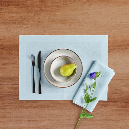 Solino Home Linen Napkins Set of 4-100% Pure Linen Ice Water Dinner Napkins Cloth 20 x 20 Inch - Fete, Handcrafted and Machine Washable - Spring, Easter