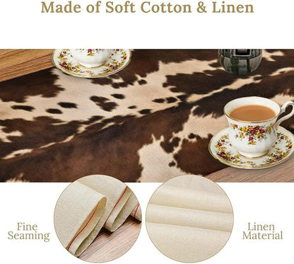 Cow Print Table Runner, 13x60 Inch - Image 6