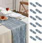 AGIRL 12 Pack Dusty Blue Cheesecloth Table Runner 10FT Boho Home Decor | Rustic by AGIRL