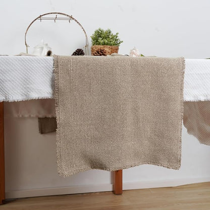 100% Pure Linen Table Runner 106 Inches Long-Super Thick Noble 14 x 106 Inch by HSOFTIFY