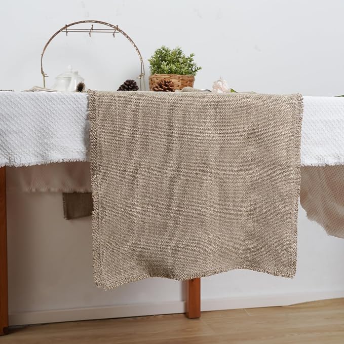 100% Pure Linen Table Runner 72 Inches Long-Super Thick Noble Cloth Dining by HSOFTIFY