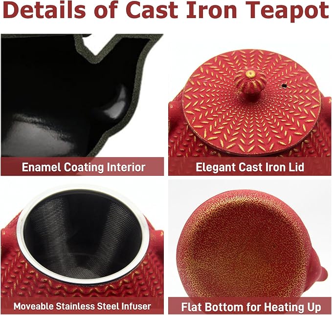 Small Cast Iron Tea Kettle for Stovetop Safe, Durable Teapot - Image 8