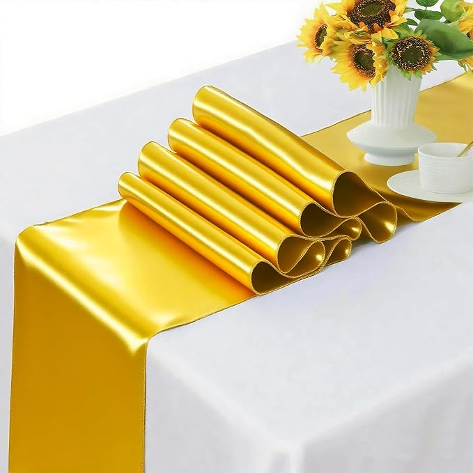 Gold Table Runners 10 Pack - Image 2