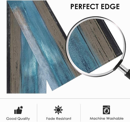 Emvency Table Runner, 13x72 Inch, Abstract Modern Blue | Grey Painting Dining - Image 3