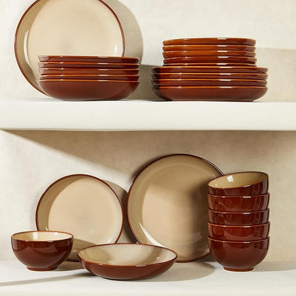 32 Piece Double Bowl Dinnerware Sets - Image 7
