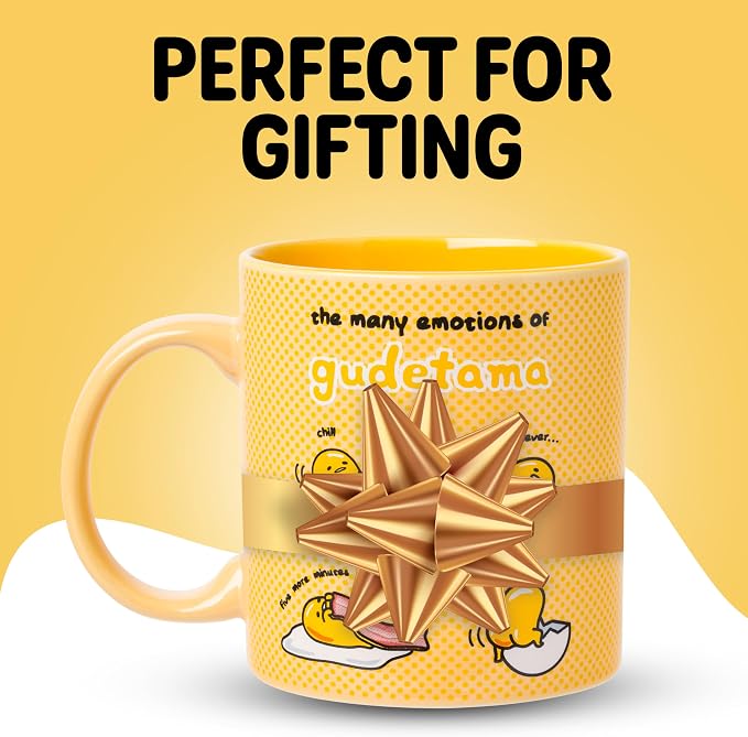 Silver Buffalo Sanrio Gudetama Lazy Egg Many Emotions, Ceramic Mug, 20oz | - Image 6