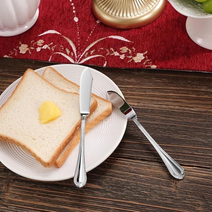 Premium Pearl Edge 4-Piece 6.9-Inch Butter Knife Set | 18/10 Stainless Steel - Image 5