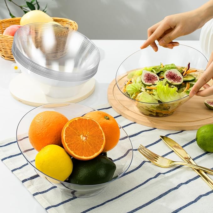 5 Pack Clear Plastic Serving Bowls - Image 4