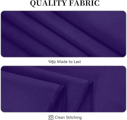 8 Pack Purple Tablecloth 60 x 126 Inch Rectangular Table Cloth for 8 Foot Rectangle Tables, Wrinkle Resistant Washable Rectangle Fabric Table Covers for Wedding Party Banquet Buffet and Camping