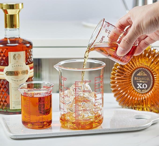 High Borosilicate Glass Measuring Cup-V-Shaped Spout，Glass Measuring Beaker - Image 6